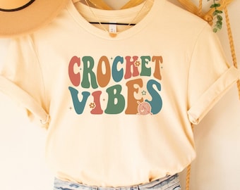 Crochet Vibes T-Shirt: Knitting Shirt for Crafter Women