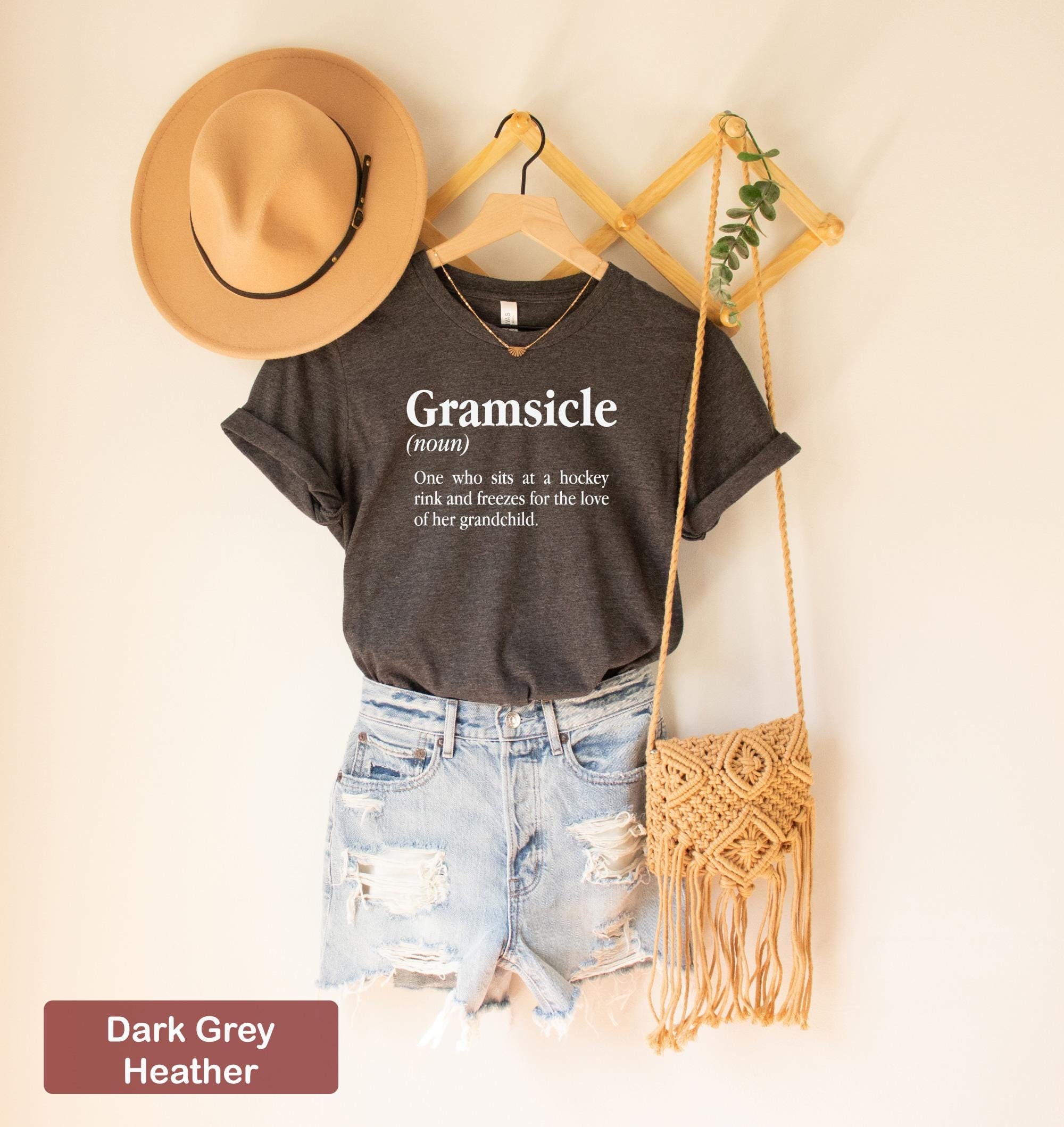 Gramsicle Hockey T-shirt - Black,Hockey Grandma, hockey mimi, hockey nana, gift for grandma, ice hockey tee