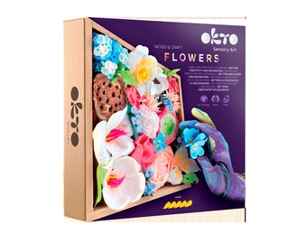 Octoclay Romance / Playdough / Modeling Clay / 3D Flowers Made of Playdough / Air Drying Flowers / Craft Kit / Creative Gift