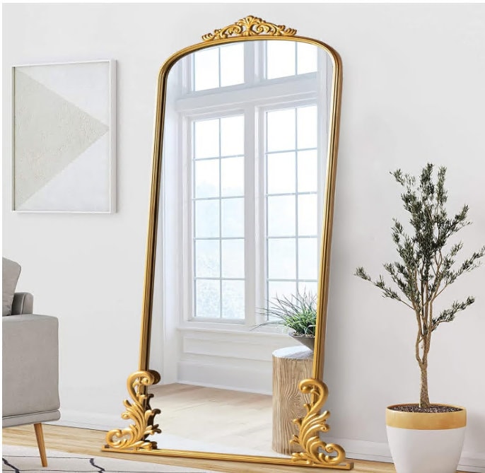 Antique Floor Mirror Full Length Etsy