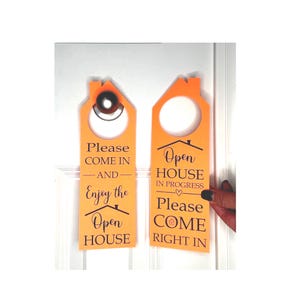 Open House Door Hangers: Double-Sided Agent Signs, 12-Pack