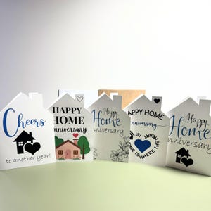 Assorted Happy Home Anniversary Cards – 12 Pack with Envelopes – House Anniversary Greeting Cards – New Home Celebration Set