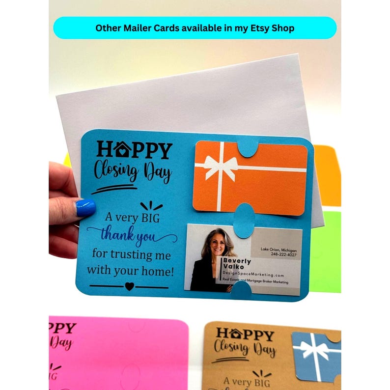 Realtor Thank You Cards: Client Referral Gift Card Holder With Envelope ...