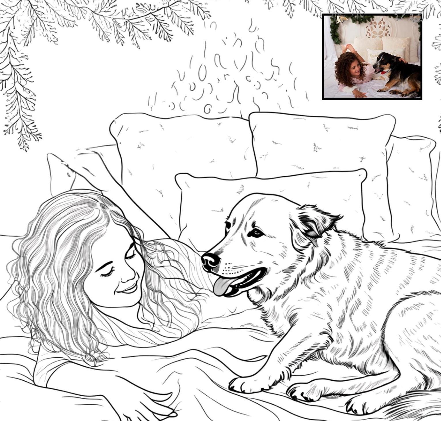Custom Coloring Book: We Turn Your Pictures Into Coloring Pages and Then Create a Book to Send ...