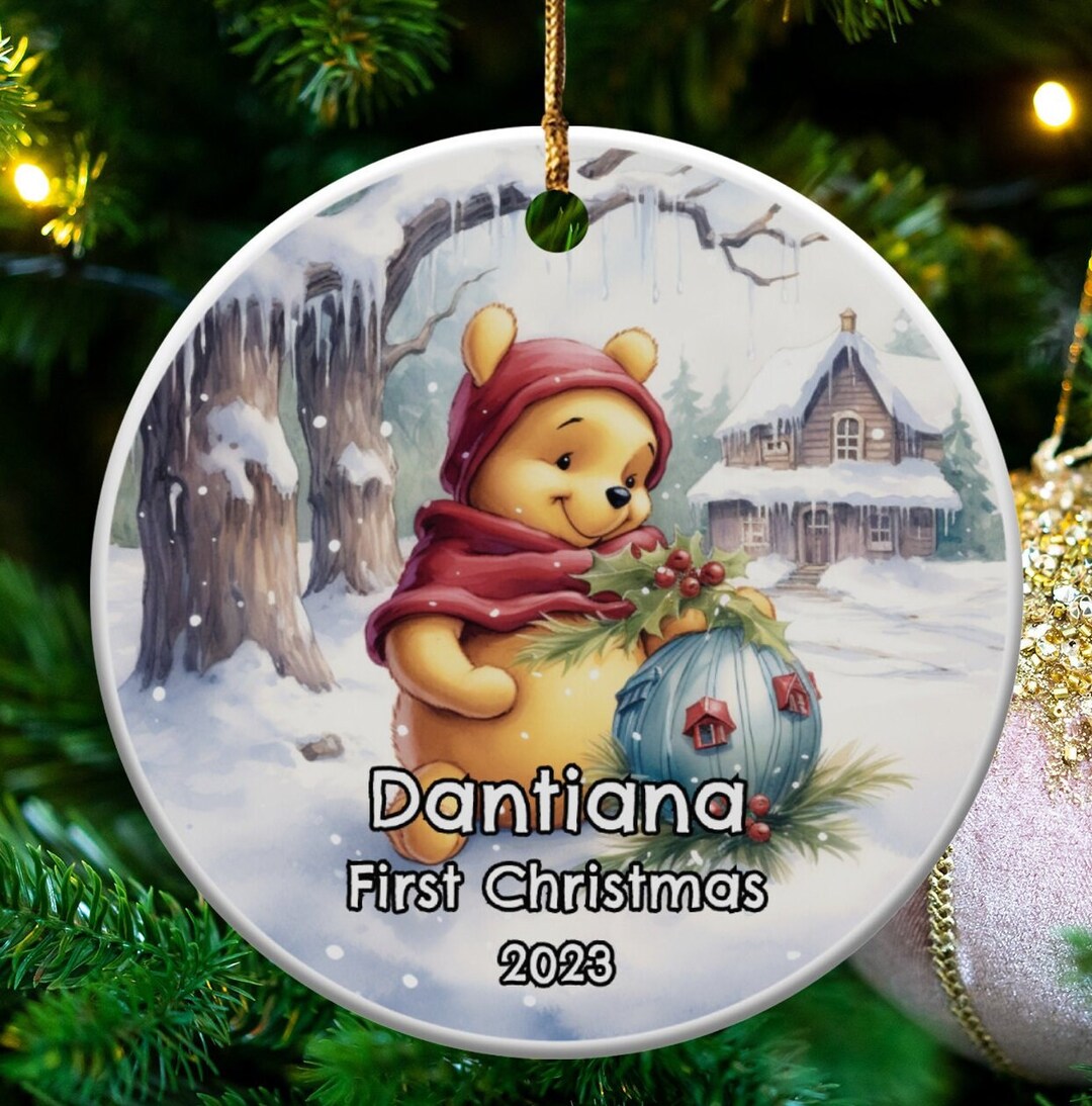 Winnie the Pooh Baby First Christmas Baby 1st Christmas Etsy