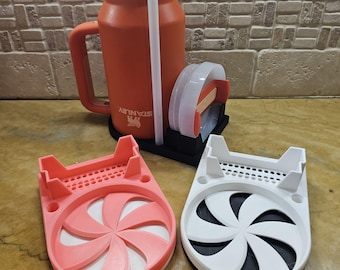 30oz Stanley Tumbler Drying Rack: Detachable Drip Pan, Lid & Straw Holder
