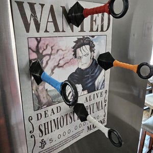 Kunai Magnet Anime Ninja - Multiple Colors - 3d printed and distressed