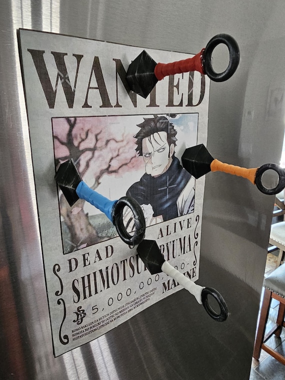 Kunai Magnet Anime Ninja - Multiple Colors - 3d printed and distressed