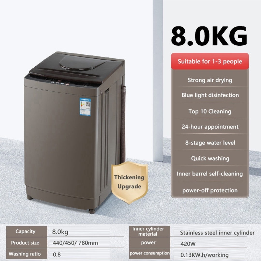 8kg Automatic Blue Light Washing Machine Etsy