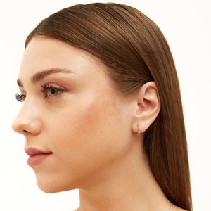 Seven Bead Sterling Silver Hoop Earrings image 3
