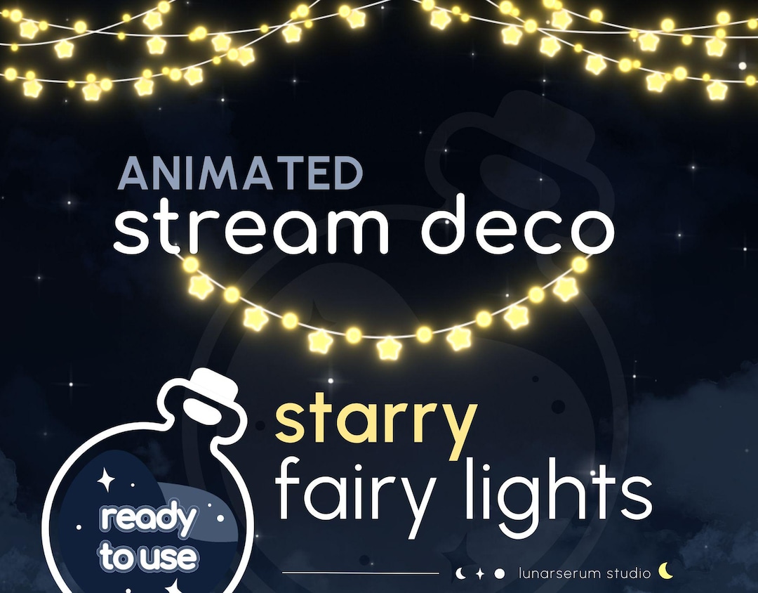 Animated Illuminated Starry Fairy Lights | Stream Deco for Twitch ...