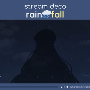 falling rain particles overlays | 8 styles | animated | stream deco particles for twitch/youtube streams & vtubers | spring rainfall