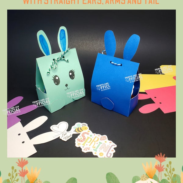 Green Bunny Candy Box, Bunny Themed Treat Boxes, Bunny Treat Box, Bunny Goody Box, Birthday Candy Box, Party Giveaway Box