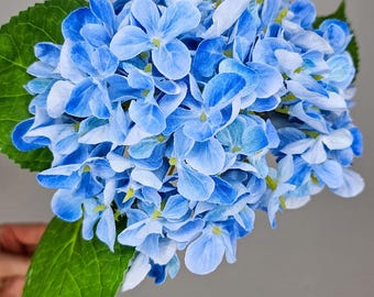 Hydrangea Blue Silk / Realistic Hydrangea / High Quality silk Hydrangea / DIY Flower supply / Home decoration  / Wedding / Mother's Day