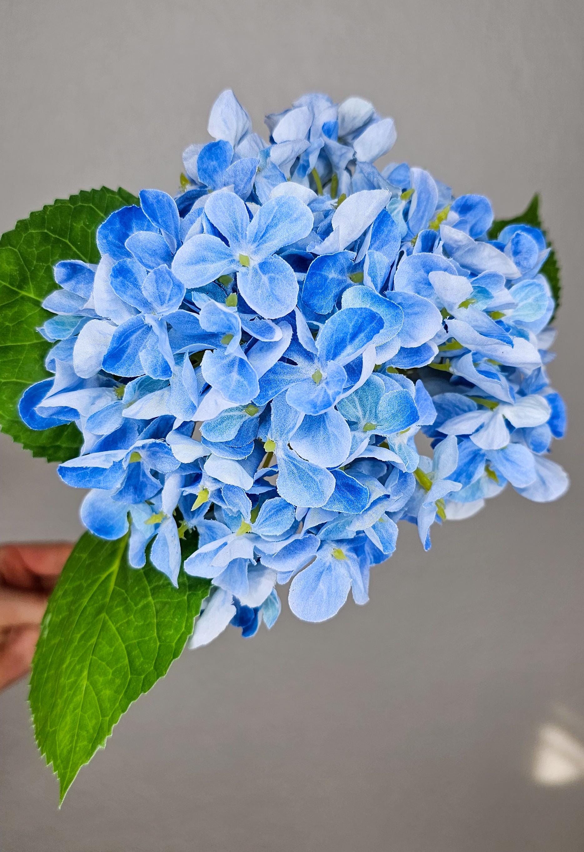 Hydrangea Blue Silk / Realistic Hydrangea / High Quality Silk Hydrangea ...
