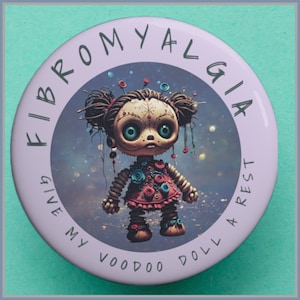 Fibromyalgia pin, Funny button, Invisible disability awareness, Chronic illness, Self care gift, Sarcastic humor, Present support friend