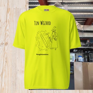 Tin Wizard, American Flag, Funny Work Shirt, At The Gym, Funny Gym Shirt, Construction Hi Vis, Blue Collar