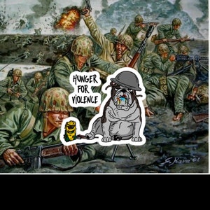 Marine bulldog sticker