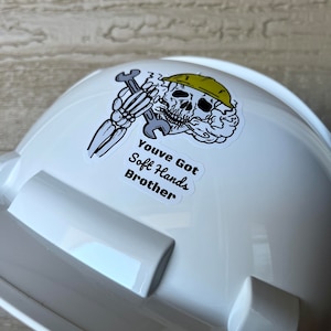 Blue Collar, Working Class Vinyl Sticker,  Support the Trades, skull sticker, Skilled Labor Hardhat stickers, Blue Collar stickers