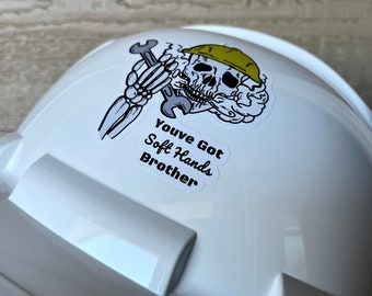 Blue Collar, Working Class Vinyl Sticker,  Support the Trades, skull sticker, Skilled Labor Hardhat stickers, Blue Collar stickers