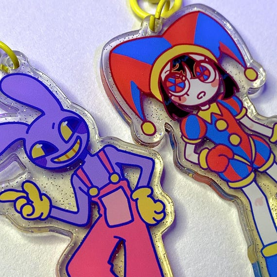 LAST BATCH - the Amazing Digital Circus Glitter Acrylic Keychain