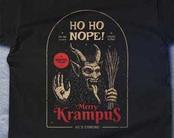 Spooky Christmas Vibes with our Retto Krampus Shirt - Unisex Gothic Holiday Tee