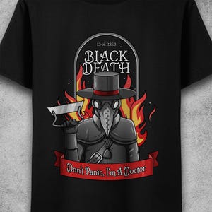 Plague Doctor Shirt, Goth Shirt, Unique Gift for Horror Fans, Spooky Halloween Tee, Unisex Vintage Style