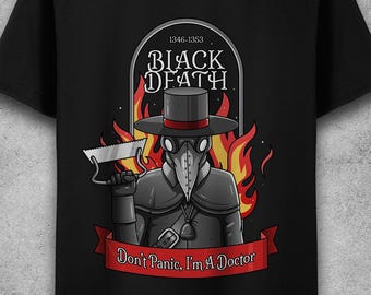 Plague Doctor T-Shirt: Spooky Goth Halloween Tee, Horror Fan Gift