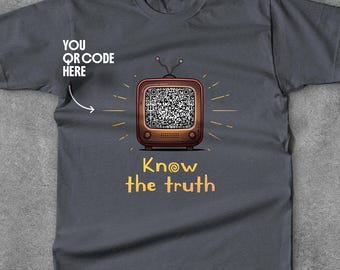 Custom QR code shirt, Personalized Tee with a Twist, Funny Unisex t shirt,