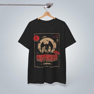 Mothman Shirt, Cryptid Graphic Tee , Unisex T-Shirt, Gift for Hofrror Fans, West Virginia Shirt image 4