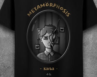 Vintage Kafka Tee for Bookworms: Metamorphosis Shirt, Literary Gift, Graphic Novel Top