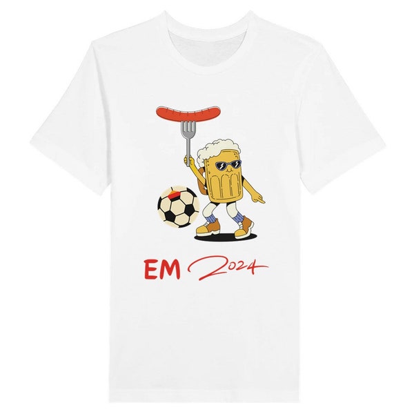 EM-2024 T-shirt, Premium Unisex Crewneck T-shirt, Fußball T-shirt für Fußballfans, Bierfans, Euro2024