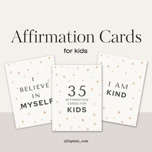35 tarjetas de afirmación imprimibles para niños