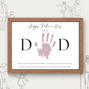 Father&#39;s Day Handprint Printable, DIY Craft Gift for Dad, Gift for Dad, Father&#39;s Day Printable, Digital Download, Father&#39;s Day Craft