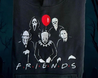 Sudadera con capucha bordada Scary Friends