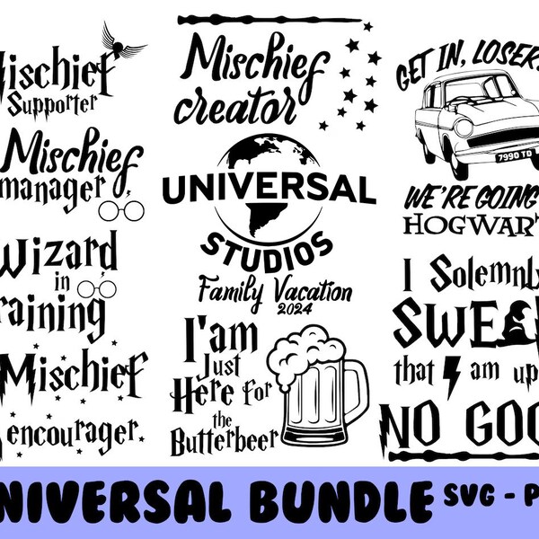 Universal Studios Svg 2024 Bundle- Universal Trip - Family Vacation svg - Magical Kingdom Svg - Family Vacation - Family Trip