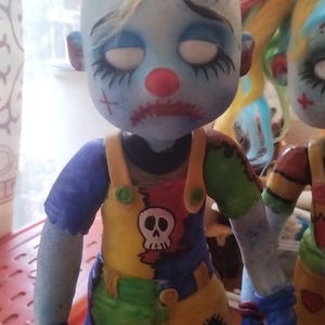 One-of-a-Kind Art Doll: Happy Broken Clown Collectible