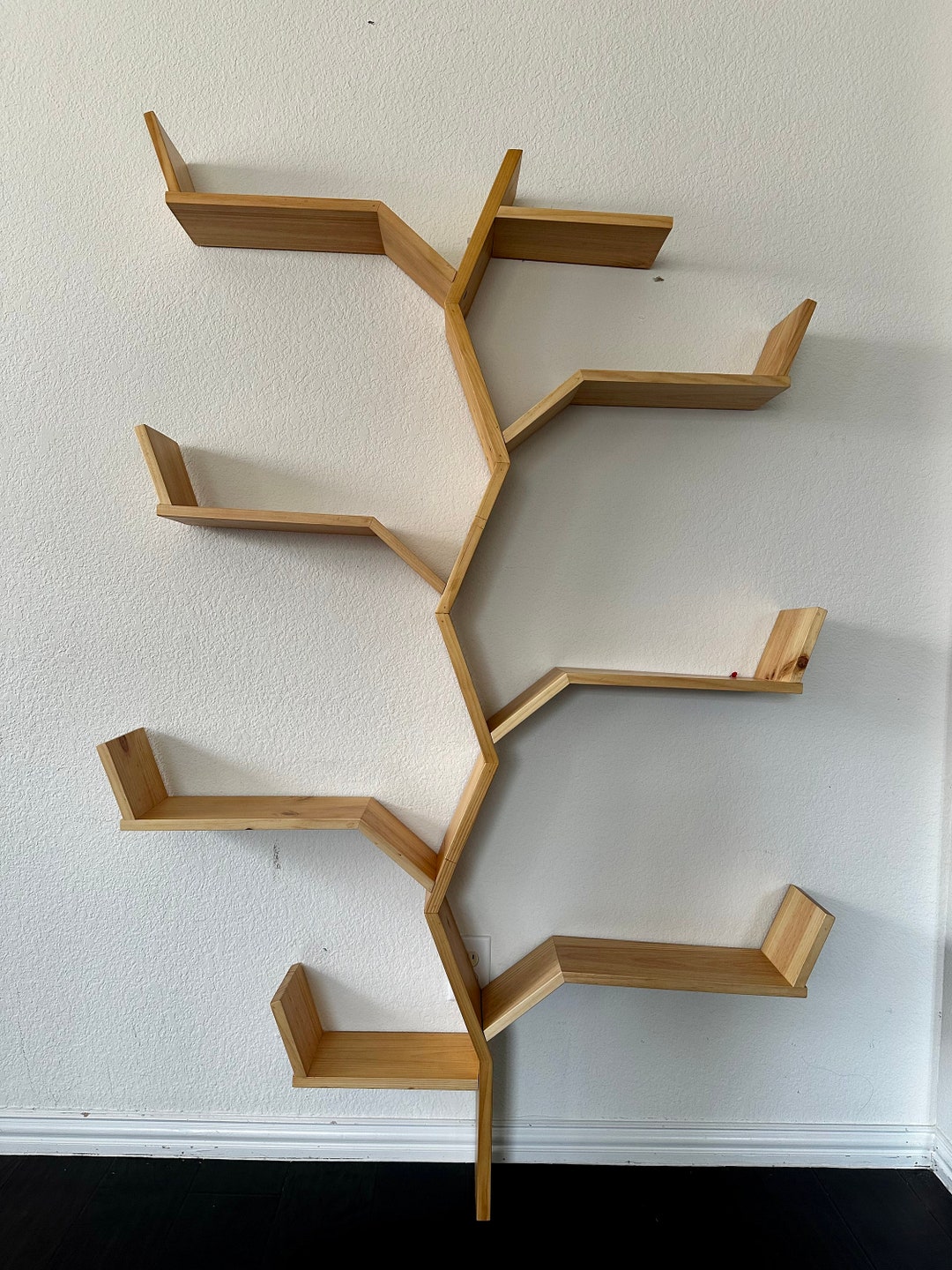 Tree Bookshelf, Tree Bookcase Solid Pine Wood Kids Bookshelf, Children