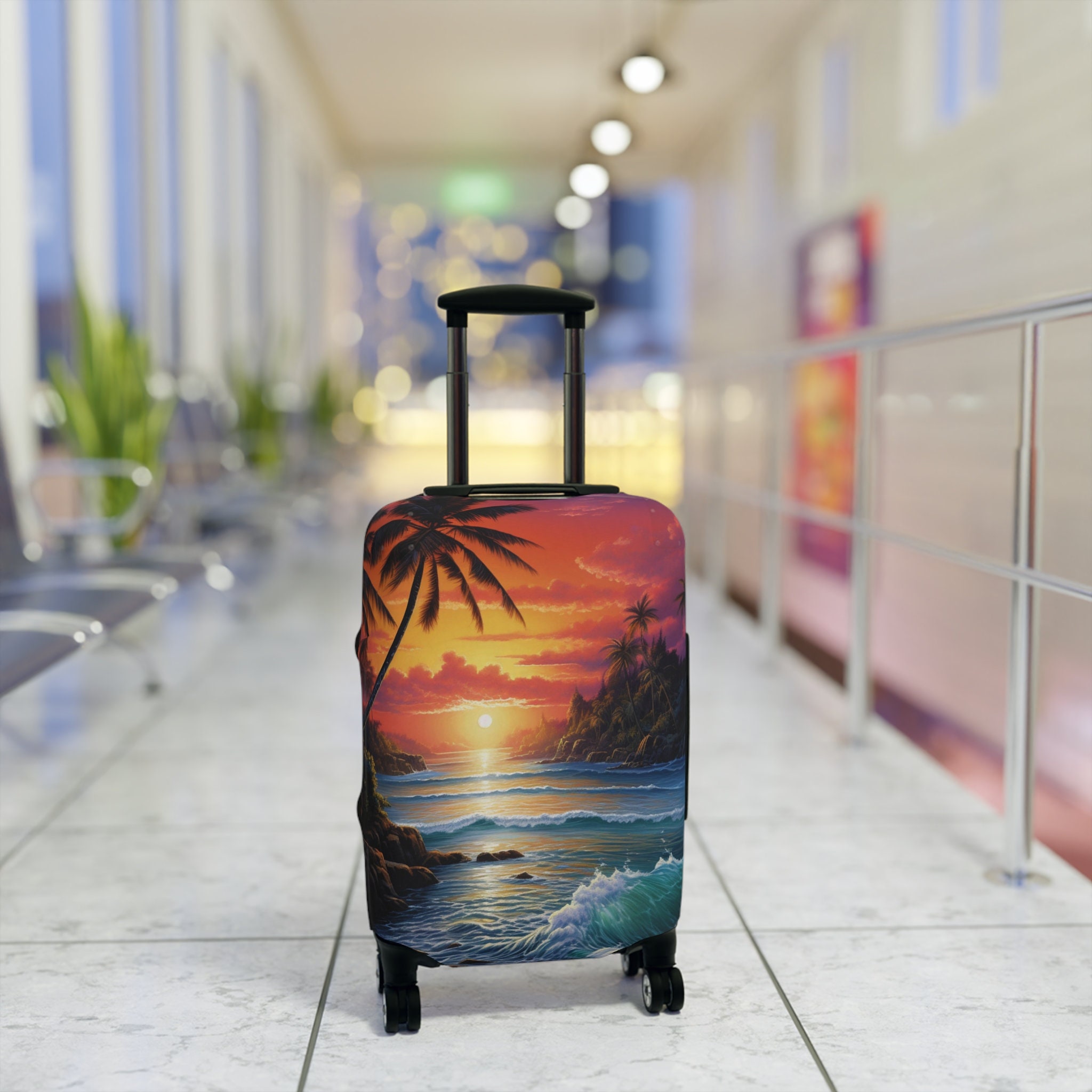 Luggage Cover Protector Tropical Beach luggage covers