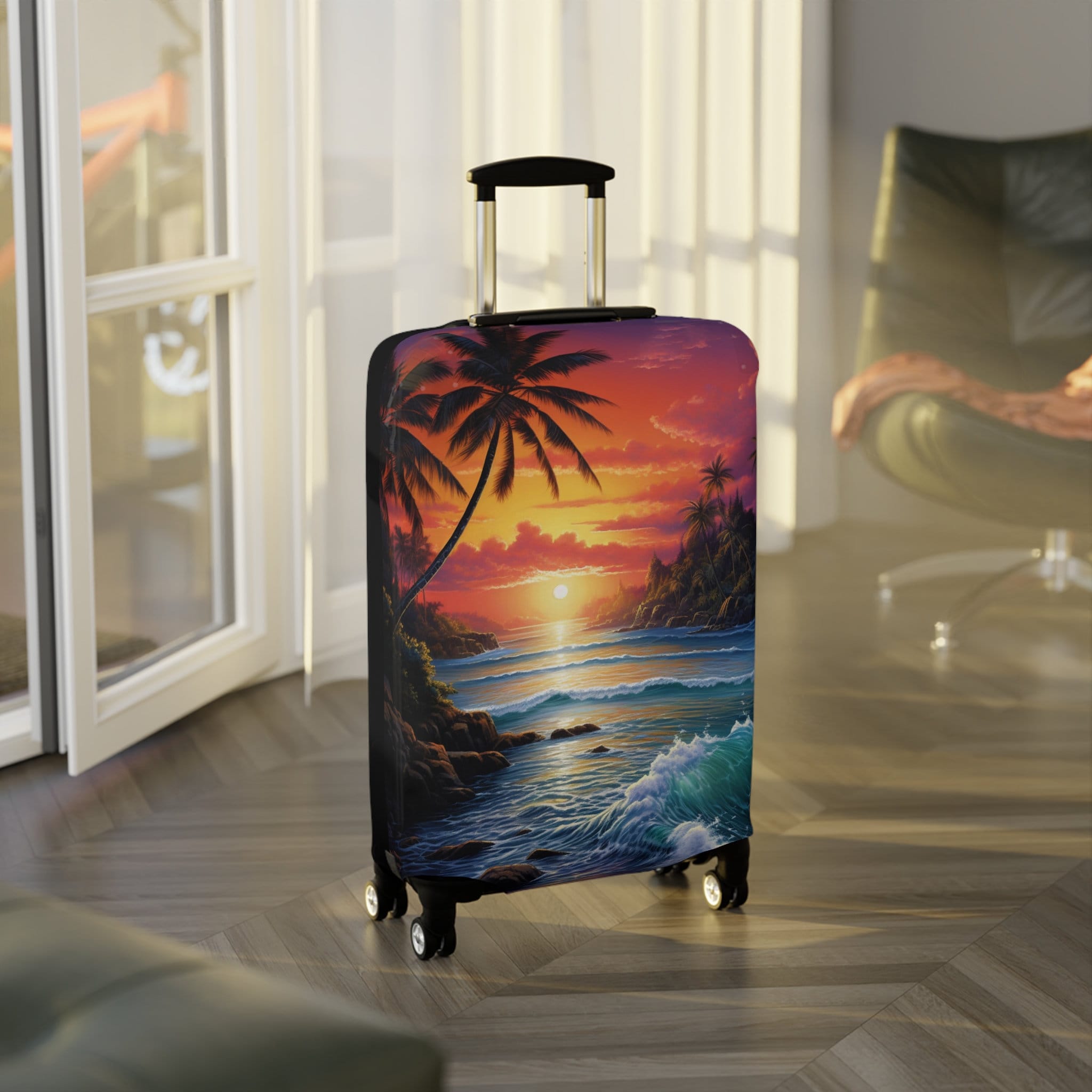Luggage Cover Protector Tropical Beach luggage covers