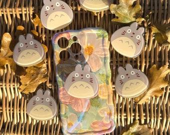 Totoro Phone Grip Cute Phone Grip Mignon Support de téléphone Chat Phone Grip Support pliable pour l’arrière du téléphone Cadeaux pour son cadeau de Saint-Valentin