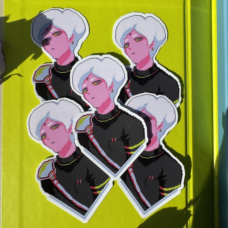 Cyberpunk Stickers Keylocker Stickers, Anime Stickers, Pixel Art ...