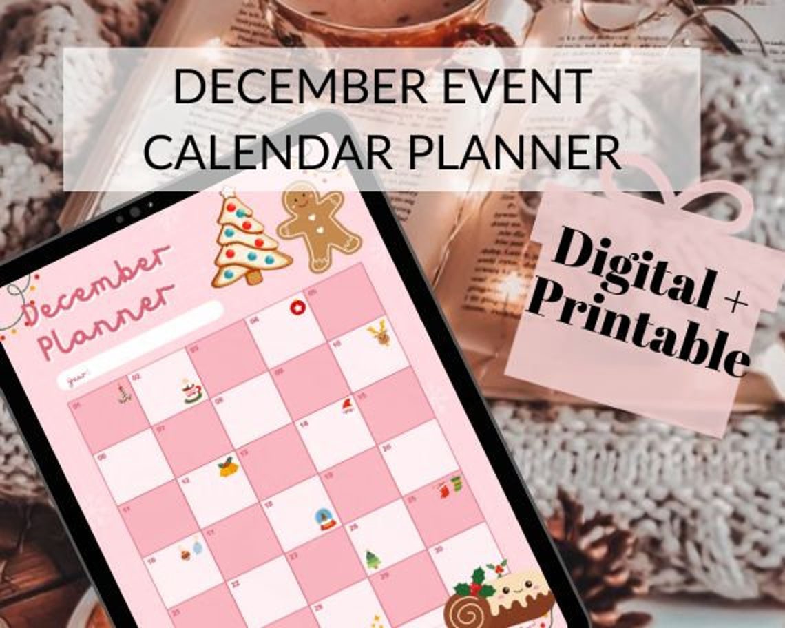 December Event Calendar Christmas Event Planner Christmas Party