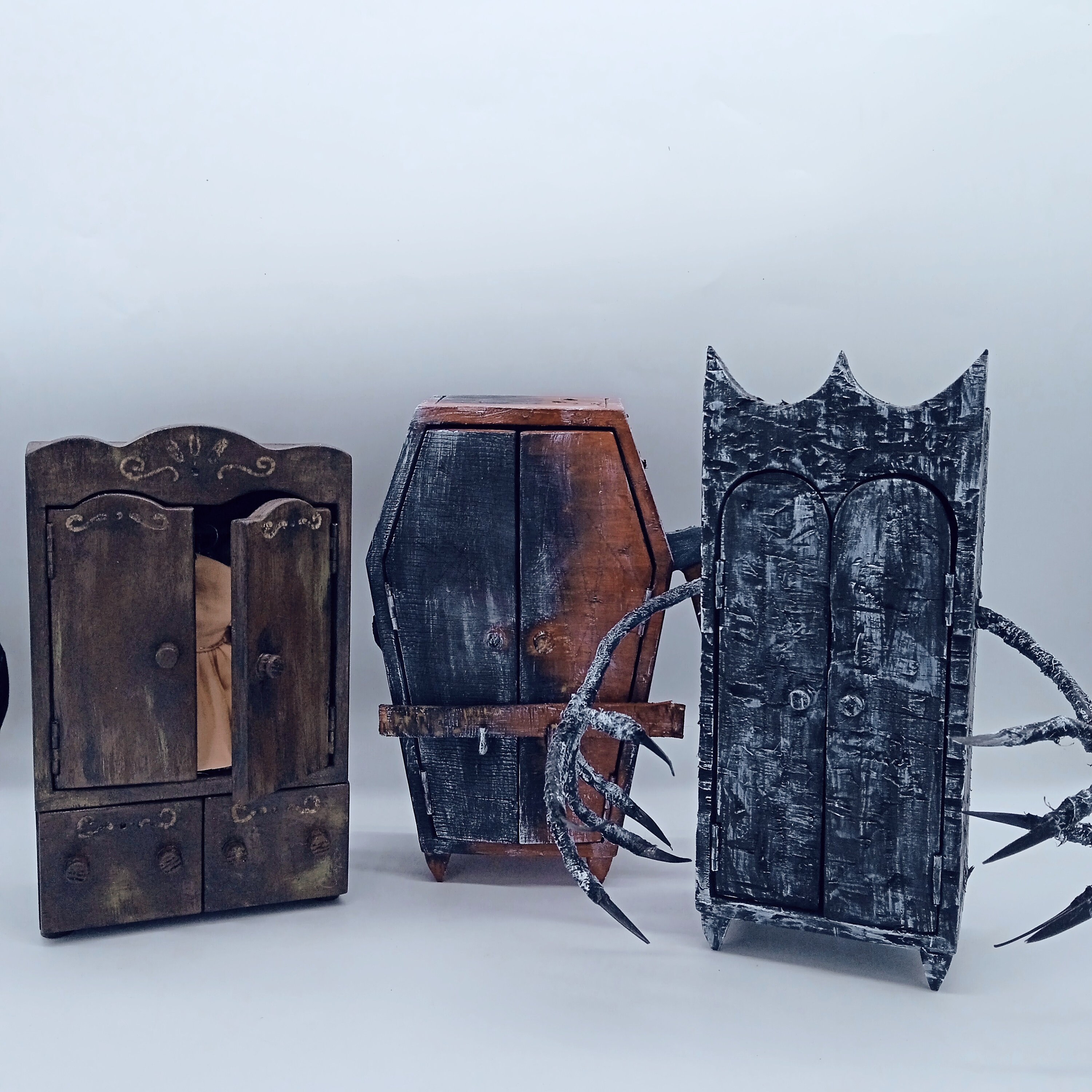 Monsters in the Closet, Horror Dollhouse Decor, Miniature Creepy ...