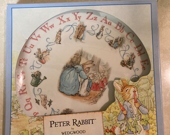 Peter Rabbit Wedgewood ABC Alphabet plate with box