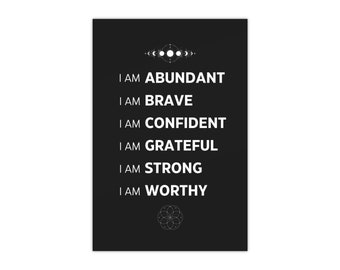 Väggkonst med bekräftelse, motivationskonst, väggkonst med positiv bekräftelse, inspirerande motiverande konsttryck, väggaffisch