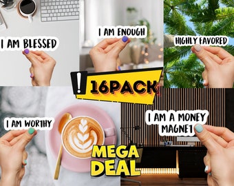 Cute Stickers, Positive Affirmation Sticker Pack, Inspirational Quotes Sticker Pack, Inspirational Sticker Pack, Waterproof Stickers