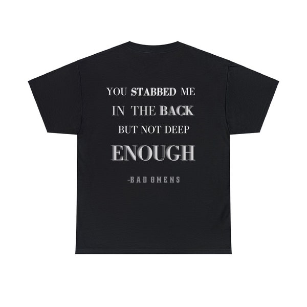 Bad Omens band tee- Glass houses-lyrics-alt