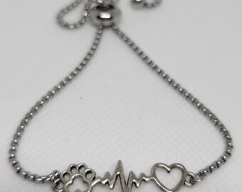 Forever connected paws & Love Bracelet