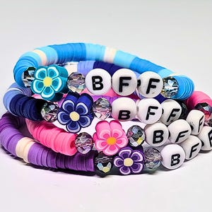 Pulseras elásticas Kawaii "Mejores Amigas" para niños y preadolescentes